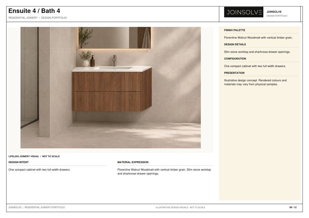 Portfolio sheet 09: Ensuite 4 / Bath 4